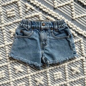 Vintage Levi's 566 Loose Fit Cut Off BLue Jean Shorts Toddler Girl 4T